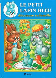 Le petit lapin bleu découvre sa famille